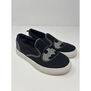 Gap Kids DC Batman Comic Slip-On Sneakers Size 4 Shoes Black Youth